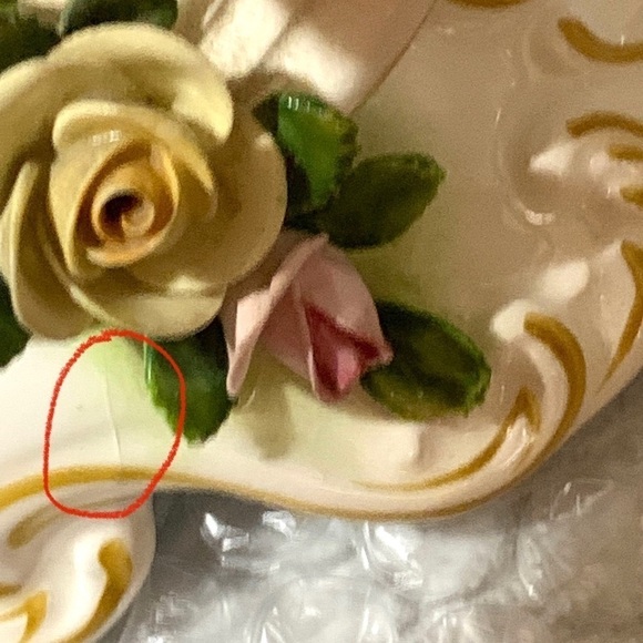 Vintage Kammer and Kramer Rose Porcelain Candlestick Germany KSK - Picture 10 of 12